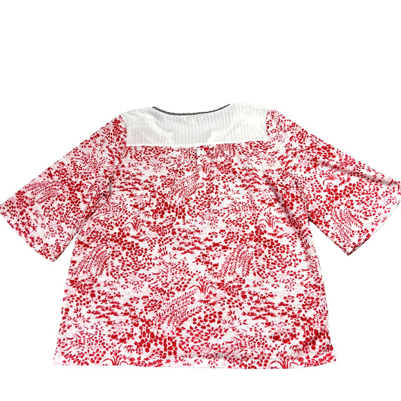 Suzanne Betro Weekend Floral Top Women's Size Plus 2X V Neck - Picture 2 of 8